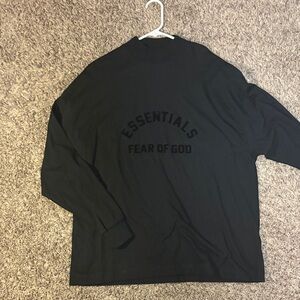 Fear of God Essentials mens Black Long Sleeve Shirt